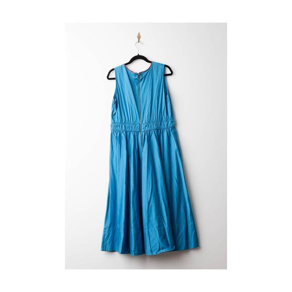 Roksanda x RTR Blue Twill Midi Dress - Picture 6 of 12